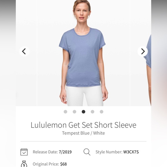 Lululemon Get Set Short Sleeve- Size 6/8 - Picture 2 of 3